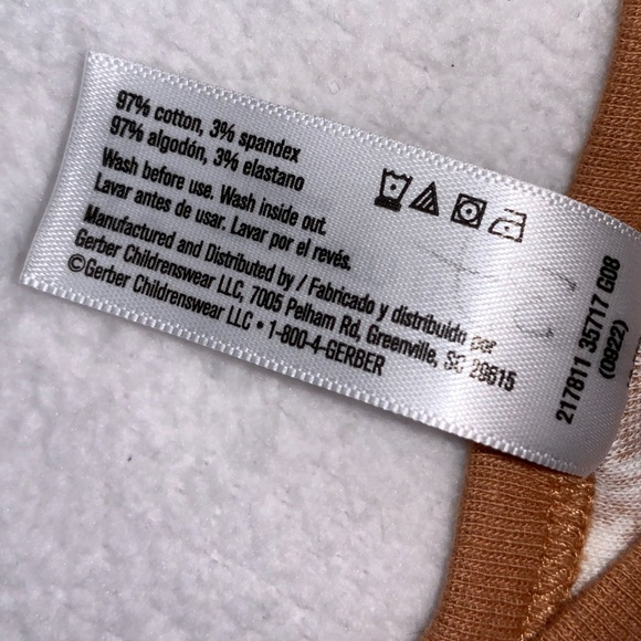 5 for $10 Modern Moments Like New Rust & White Floral Print Bodysuit 3-6M - Picture 3 of 5